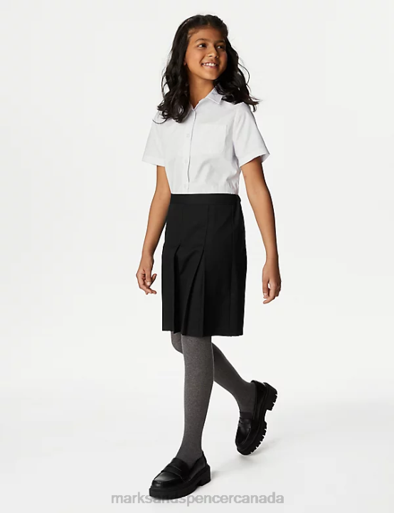 Marks & Spencer Kids Permanent Pleats School Skirt School Uniform Black 20VTD9073 - Marks and Spencer online