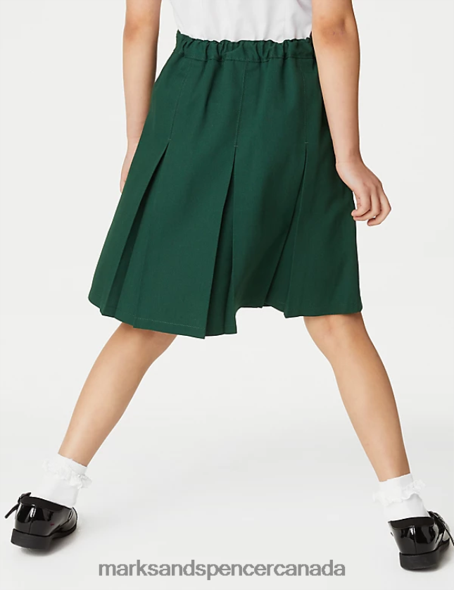 Marks and Spencer Canada - School Uniform 20VTD9359 Green Kids Marks & Spencer Permanent Pleats School Skirt