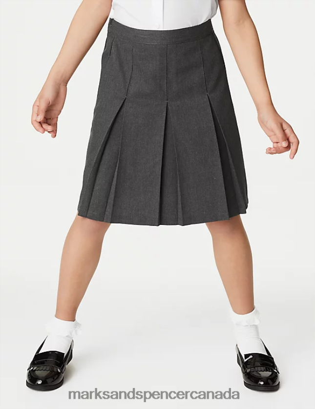 Marks and Spencer near me - School Uniform 20VTD9360 Grey Kids Marks & Spencer Permanent Pleats School Skirt