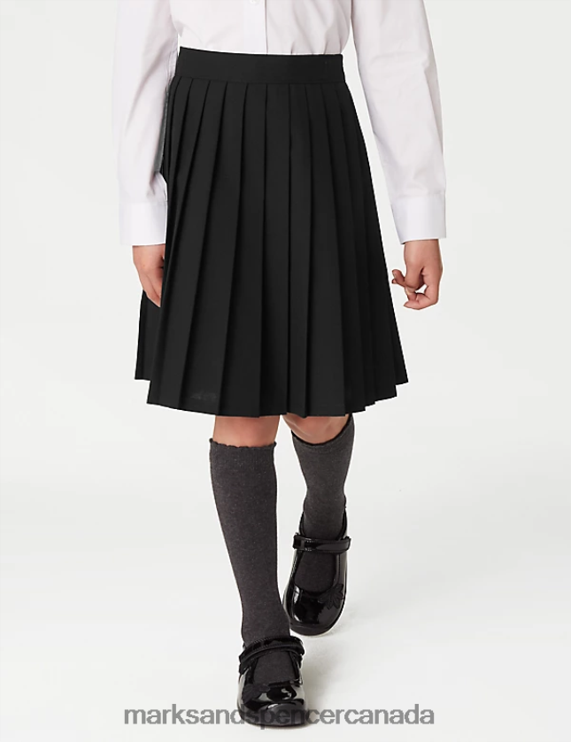 School Uniform 20VTD9532 Black Kids Marks & Spencer Easy Dressing Pull On School Skirt - Marks and Spencer online