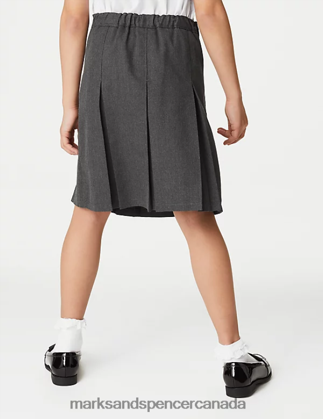 Marks and Spencer sale - School Uniform 20VTD9858 Grey Kids Marks & Spencer Plus Fit Permanent Pleats School Skirt