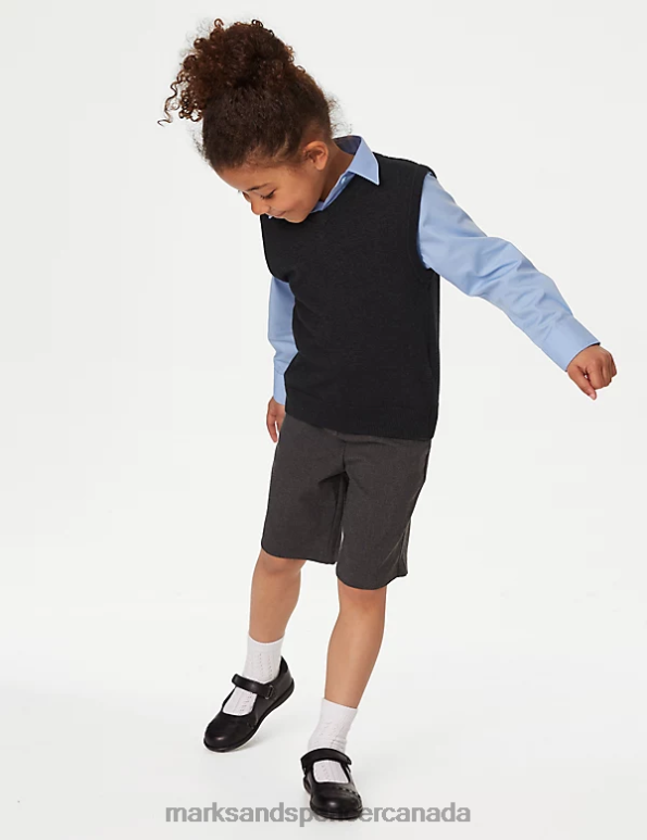 Marks and Spencer sale - Kids Grey School Uniform Marks & Spencer Pure Cotton School Tank Top 20VTD7815