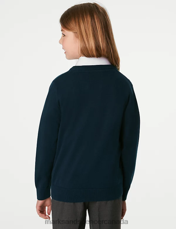 Marks and Spencer near me - Kids Navy School Uniform Marks & Spencer 2pk Pure Cotton School Jumper 20VTD8060