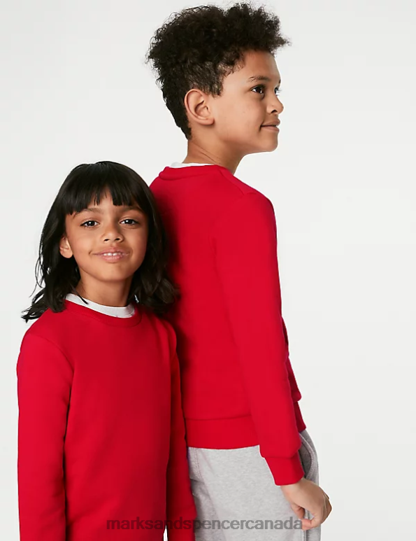 Marks and Spencer sale - Kids Red School Uniform Marks & Spencer Regular Fit School Sweatshirt 20VTD8237