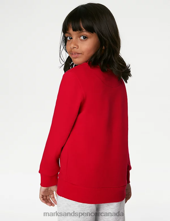 Marks and Spencer sale - Kids Red School Uniform Marks & Spencer Regular Fit School Sweatshirt 20VTD8237