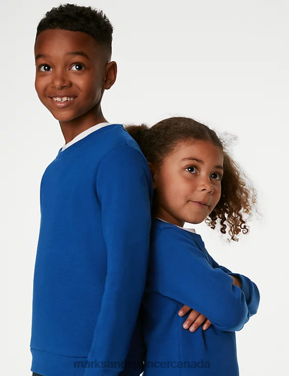 Kids Royal Blue School Uniform Marks & Spencer Regular Fit School Sweatshirt 20VTD8239 - Marks and Spencer Canada locations