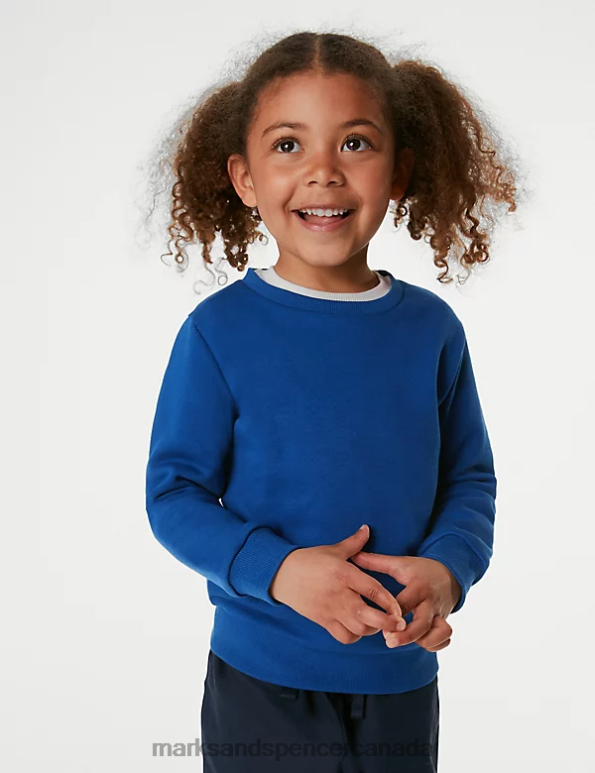 Kids Royal Blue School Uniform Marks & Spencer Regular Fit School Sweatshirt 20VTD8239 - Marks and Spencer Canada locations