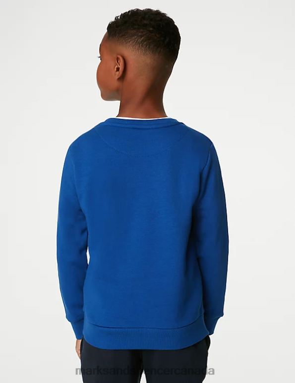 Kids Royal Blue School Uniform Marks & Spencer Regular Fit School Sweatshirt 20VTD8239 - Marks and Spencer Canada locations