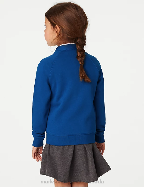 Marks and Spencer near me - Marks & Spencer Kids Cotton Rich StayNew School Cardigan School Uniform Royal Blue 20VTD9038