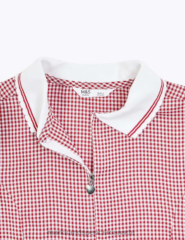 Kids Red School Uniform Marks & Spencer Gingham Pleated School Dress 20VTD8866 - Marks and Spencer Canada locations