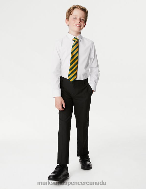 Marks and Spencer sale - Kids White School Uniform Marks & Spencer 2pk Slim Fit Stretch School Shirts 20VTD8587