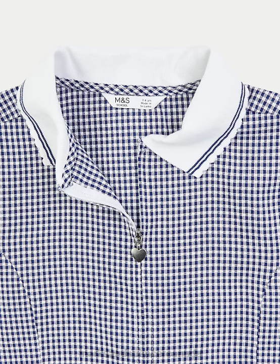 Marks and Spencer near me - Marks & Spencer Kids Gingham Pleated School Dress School Uniform Navy 20VTD9144