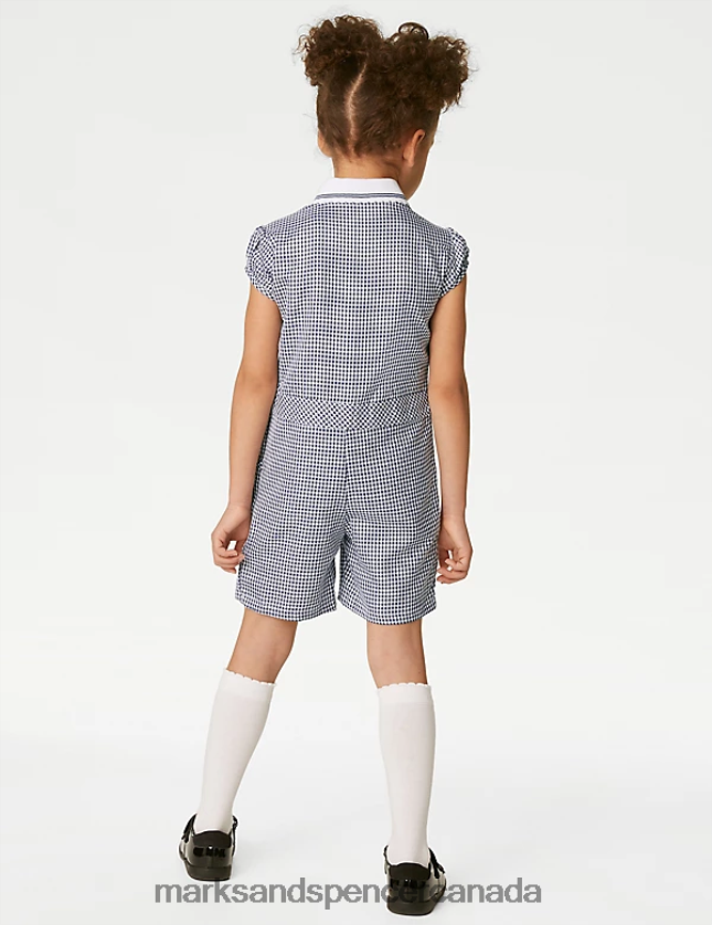 Marks and Spencer near me - School Uniform 20VTD9328 Navy Kids Marks & Spencer Gingham School Playsuit