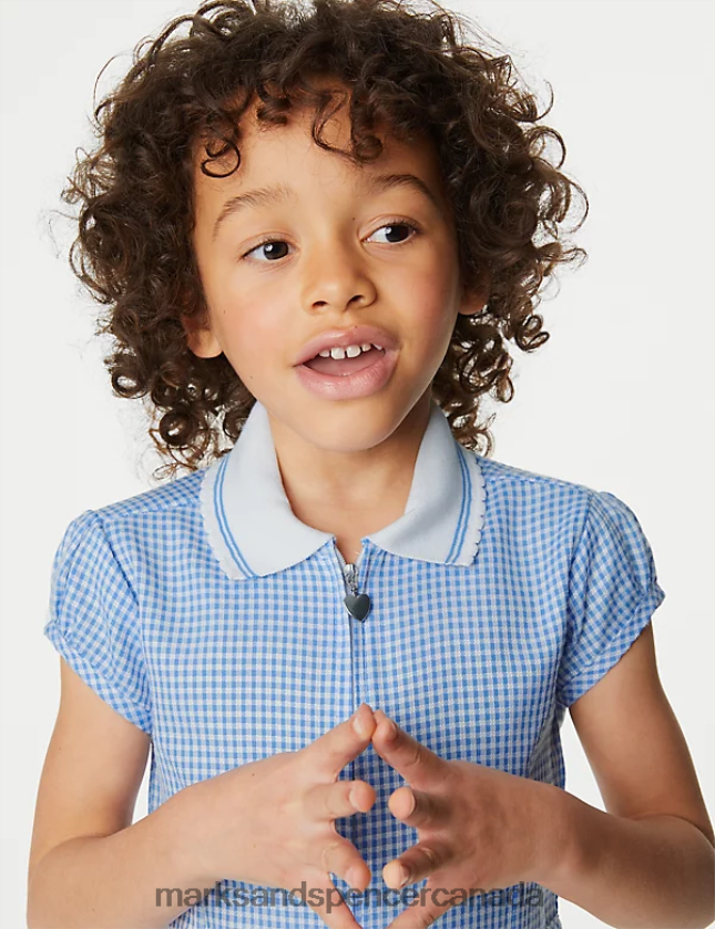 School Uniform 20VTD9331 Light Blue Kids Marks & Spencer Gingham School Playsuit - Marks and Spencer Canada locations