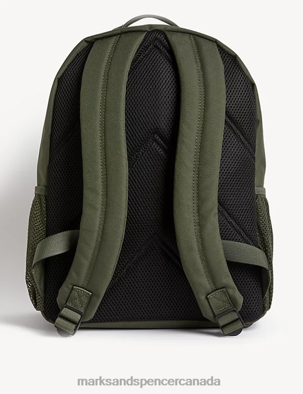 Men Green Accessories Marks & Spencer Recycled Polyester Pro-Tect Backpack 20VTD5687 - Marks and Spencer Canada locations