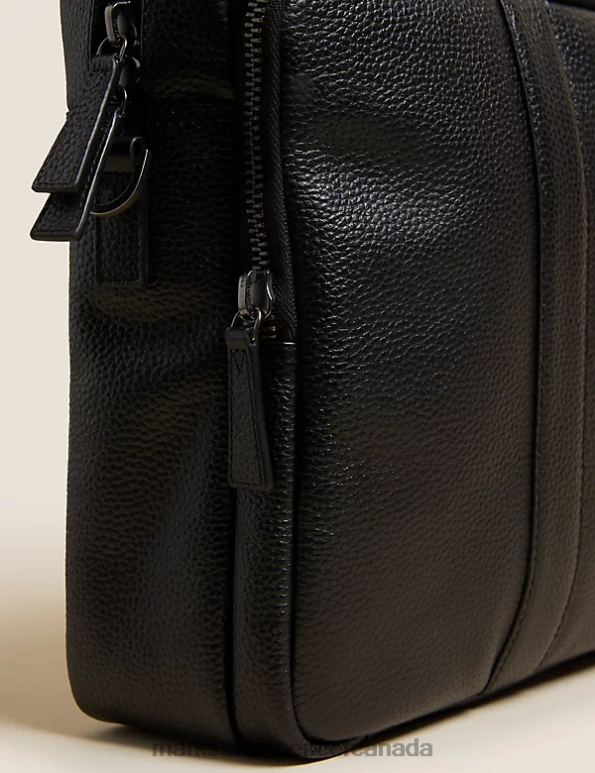 Marks and Spencer near me - Men Black Accessories Marks & Spencer Leather Briefcase 20VTD6339