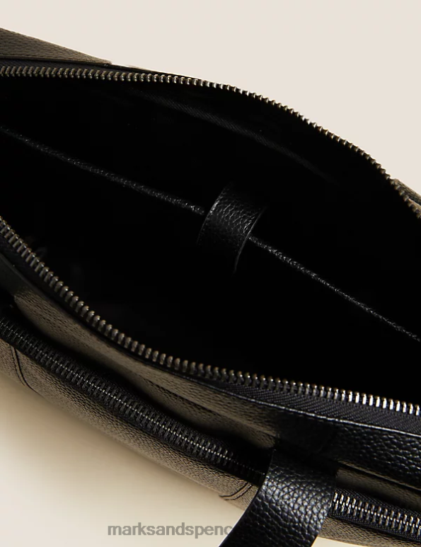 Marks and Spencer near me - Men Black Accessories Marks & Spencer Leather Briefcase 20VTD6339