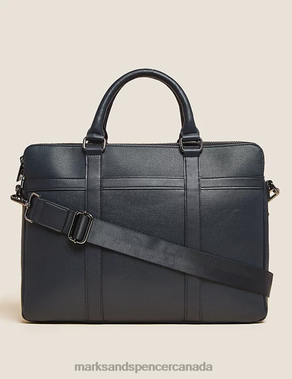 Men Black Accessories Marks & Spencer Textured Laptop Bag 20VTD3321 - Marks and Spencer outlet