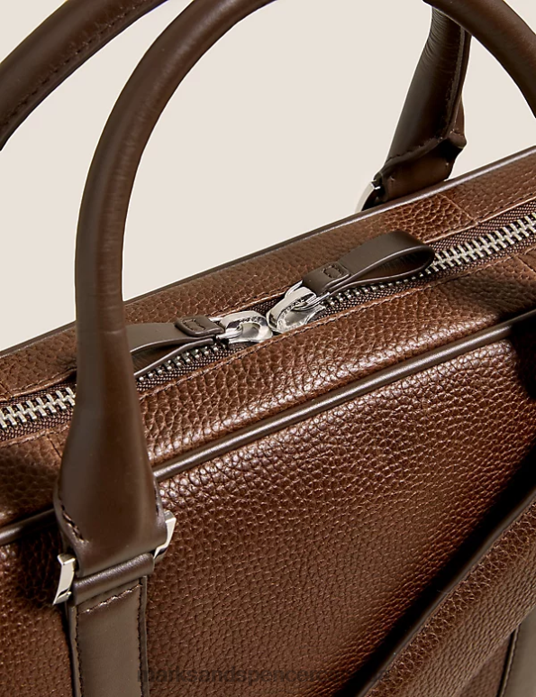 Marks and Spencer Canada - Men Brown Accessories Marks & Spencer Leather Laptop Bag 20VTD3672