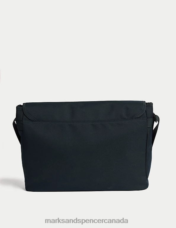 Men Navy Accessories Marks & Spencer Recycled Polyester Pro-Tect Messenger Bag 20VTD5889 - Marks and Spencer Canada locations