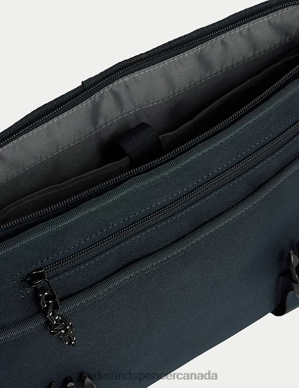 Men Navy Accessories Marks & Spencer Recycled Polyester Pro-Tect Messenger Bag 20VTD5889 - Marks and Spencer Canada locations