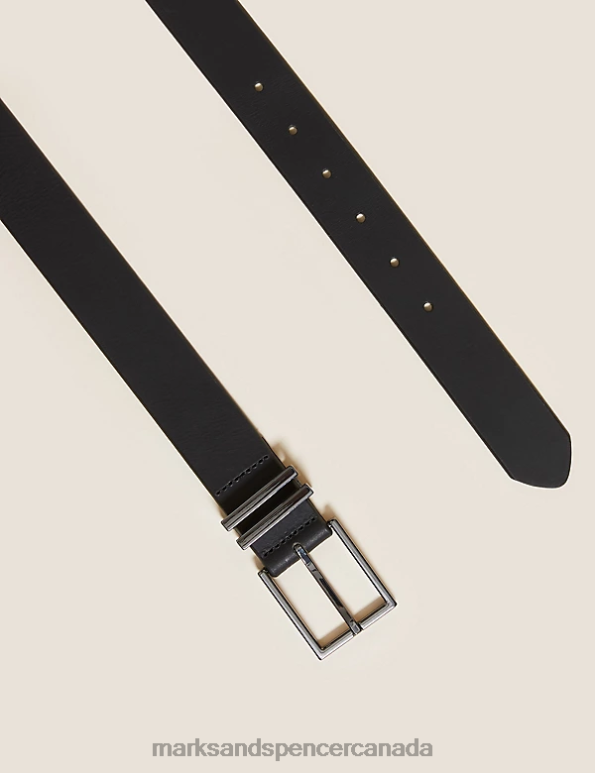 Marks and Spencer sale - Men Black Accessories Marks & Spencer Leather Belt 20VTD6049
