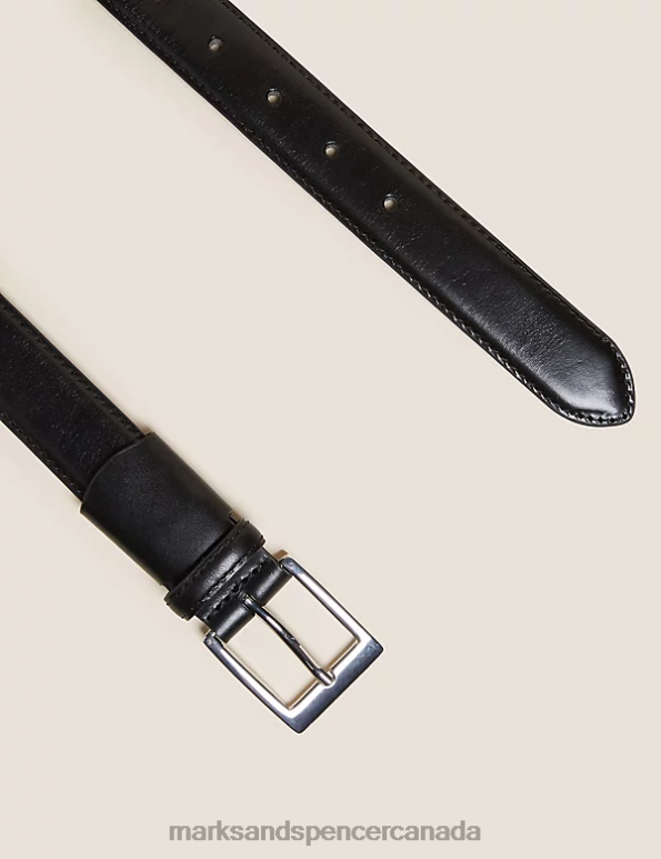 Marks and Spencer near me - Men Black Accessories Marks & Spencer Leather Stretch Belt 20VTD6285