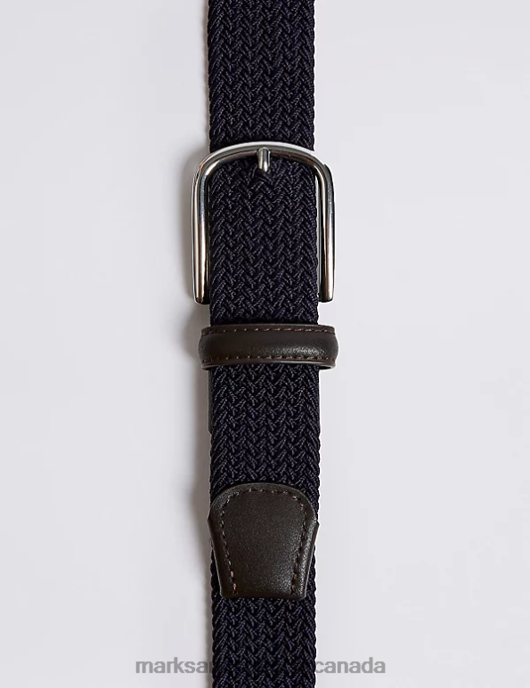 Marks and Spencer Canada - Men Navy Accessories Marks & Spencer Stretch Woven Belt 20VTD5814