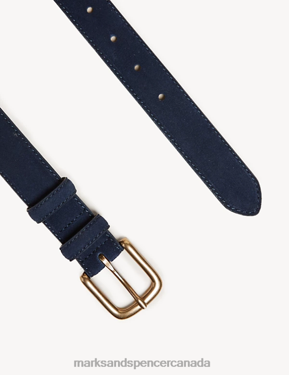 Marks and Spencer Canada - Men Navy Accessories Marks & Spencer Suede Belt 20VTD5088