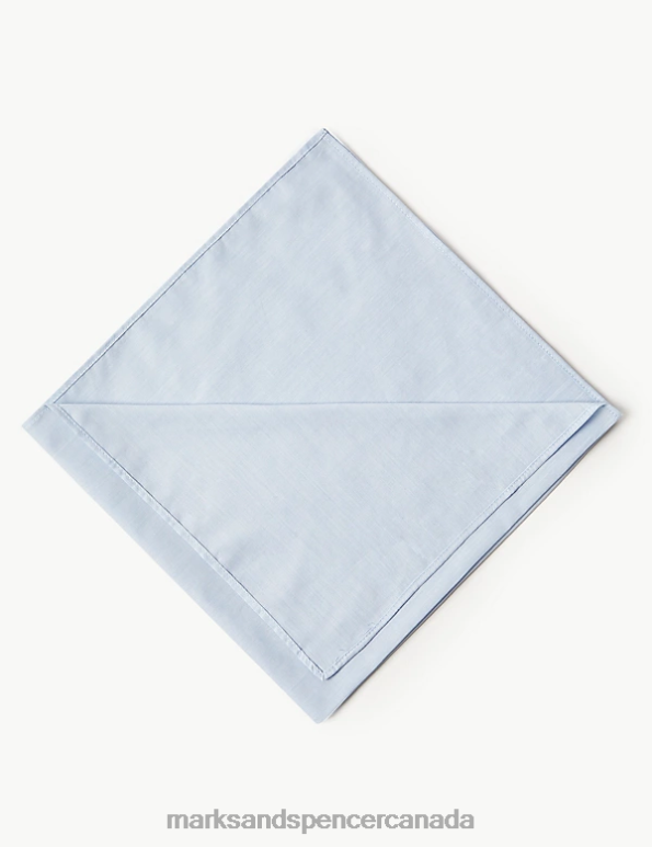 Marks and Spencer near me - Men Blue Mix Accessories Marks & Spencer 7pk Antibacterial Pure Cotton Handkerchiefs with Sanitized Finish 20VTD5967