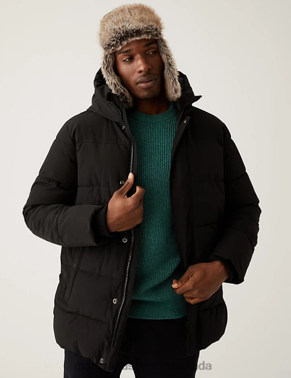 Men Black Accessories Marks & Spencer Trapper Hat with Thermowarmth 20VTD7071 - Marks and Spencer outlet