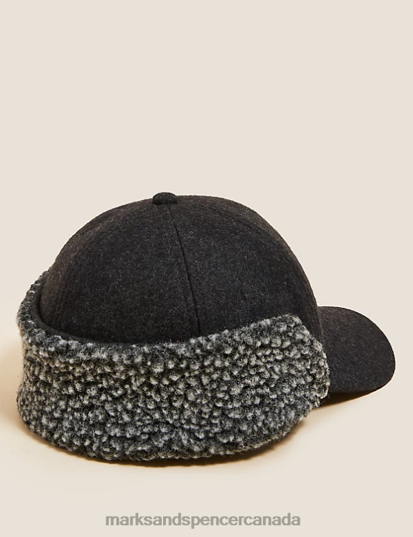 Men Grey Accessories Marks & Spencer Borg Baseball Cap with Thermowarmth 20VTD7028 - Marks and Spencer Canada locations