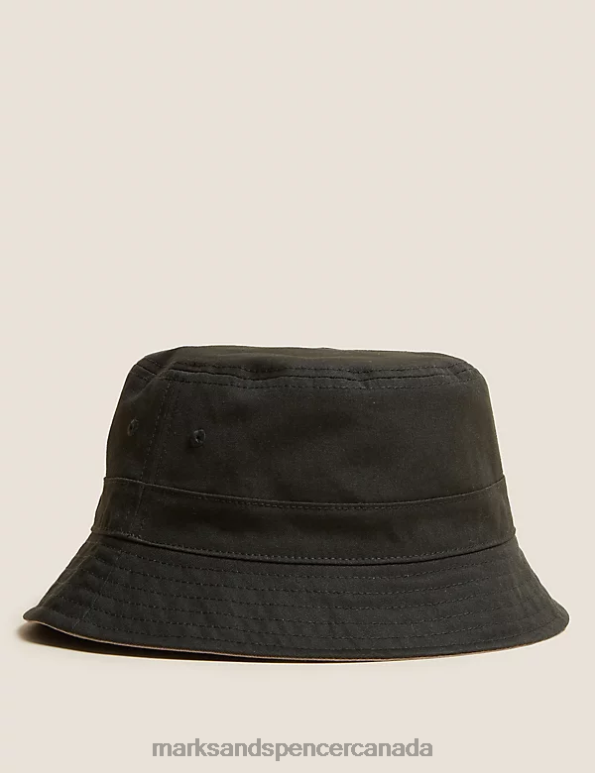 Men Stone/Khaki Accessories Marks & Spencer Reversible Bucket Hat 20VTD6415 - Marks and Spencer Canada locations