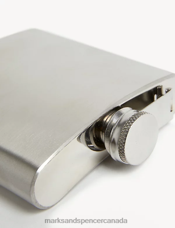 Marks and Spencer Canada - Men Silver Accessories Marks & Spencer Stainless Steel Hipflask 20VTD6628