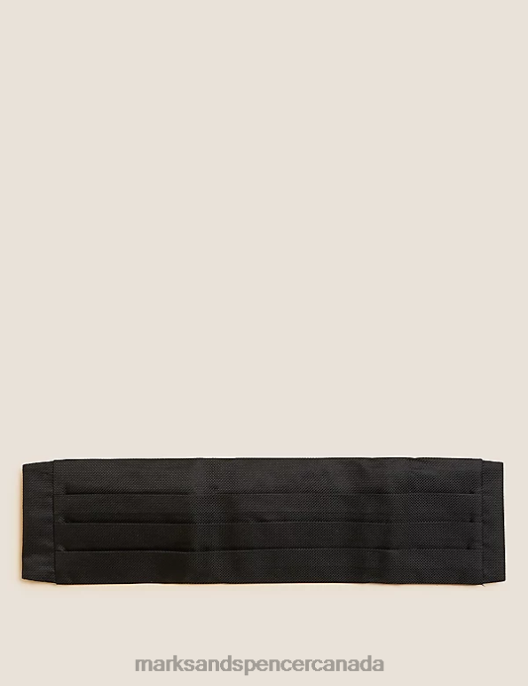 Marks and Spencer near me - Men Black Accessories Marks & Spencer Bow Tie, Pocket Square & Cummerbund Set 20VTD5924