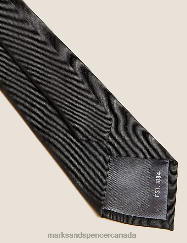 Men Black Accessories Marks & Spencer Machine Washable Tie 20VTD6618 - Marks and Spencer online