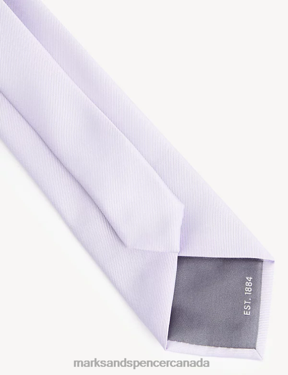 Men Lilac Accessories Marks & Spencer Machine Washable Tie 20VTD6975 - Marks and Spencer outlet