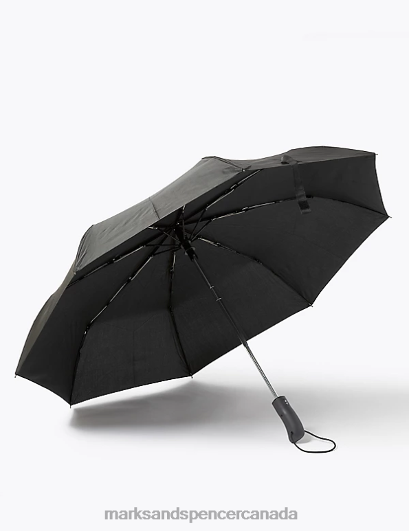 Marks and Spencer sale - Men Black Accessories Marks & Spencer Recycled Polyester Rubber Handle Umbrella with Windtech 20VTD6218