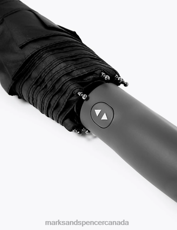 Marks and Spencer sale - Men Black Accessories Marks & Spencer Recycled Polyester Rubber Handle Umbrella with Windtech 20VTD6218