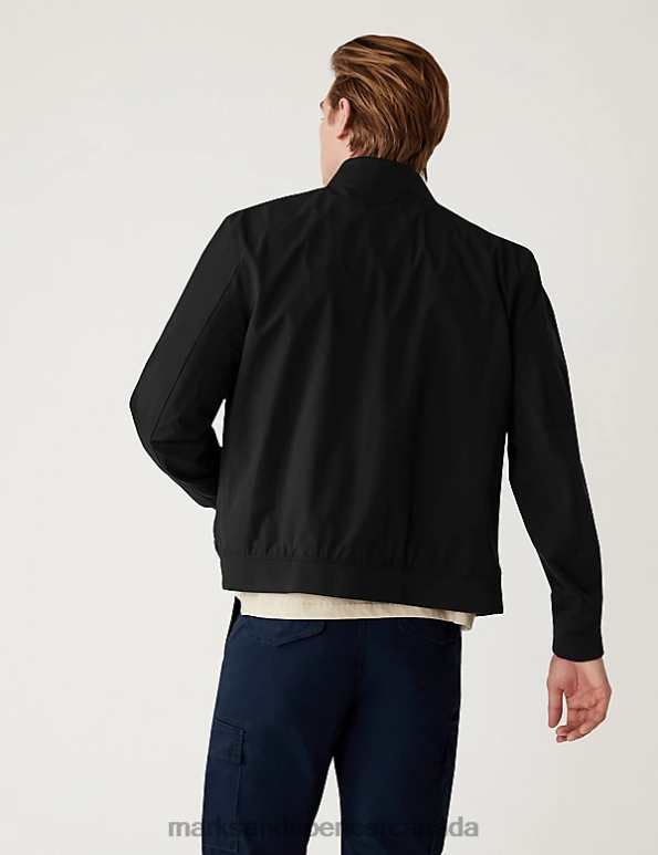 Men Black Clothing Marks & Spencer Bomber Jacket with Stormwear 20VTD6036 - Marks and Spencer online