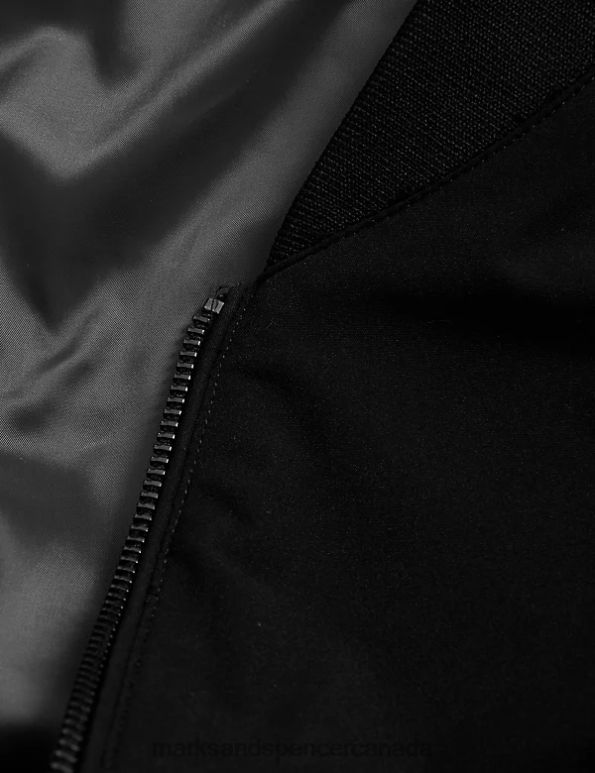 Men Black Clothing Marks & Spencer Bomber Jacket with Stormwear 20VTD6036 - Marks and Spencer online