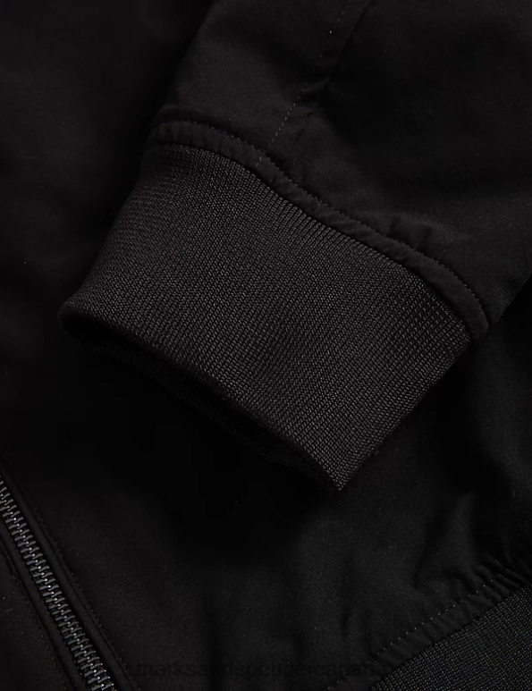 Men Black Clothing Marks & Spencer Bomber Jacket with Stormwear 20VTD6036 - Marks and Spencer online
