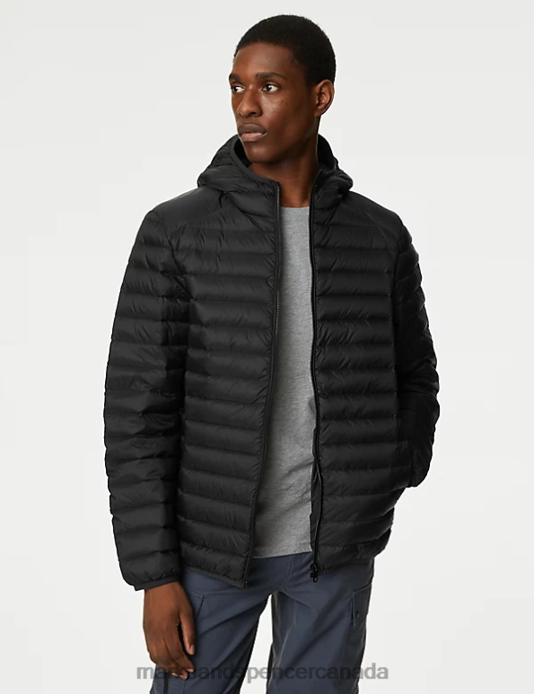 Marks and Spencer Canada - Men Black Clothing Marks & Spencer Feather and Down Jacket with Stormwear 20VTD5025