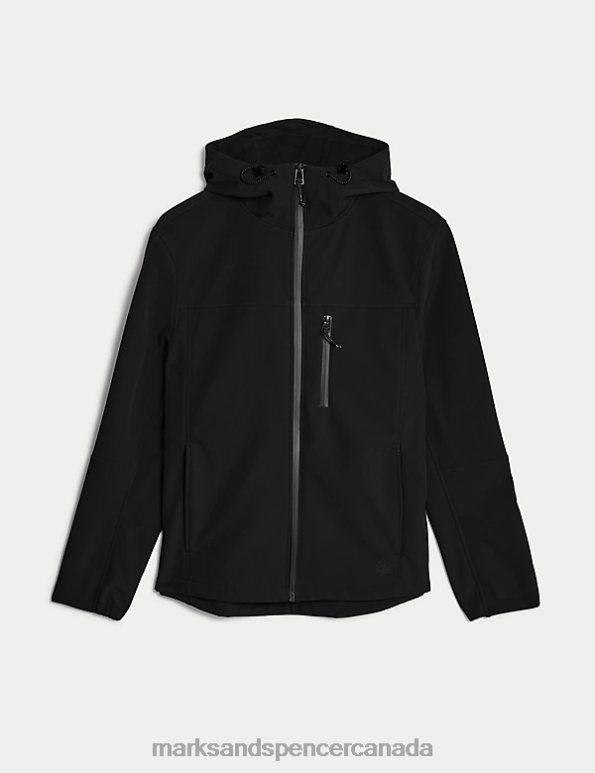 Men Black Clothing Marks & Spencer Fleece Lined Anorak with Stormwear 20VTD4739 - Marks and Spencer online