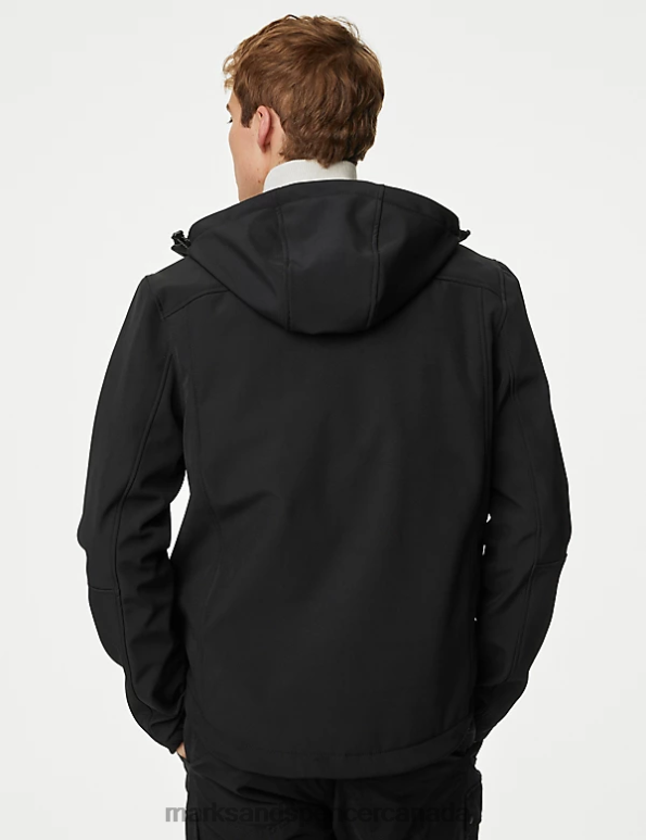 Men Black Clothing Marks & Spencer Fleece Lined Anorak with Stormwear 20VTD4739 - Marks and Spencer online