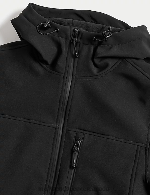 Men Black Clothing Marks & Spencer Fleece Lined Anorak with Stormwear 20VTD4739 - Marks and Spencer online