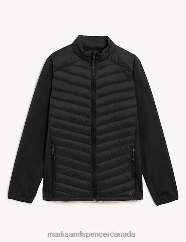 Men Black Clothing Marks & Spencer Padded Puffer Jacket with Stormwear 20VTD5648 - Marks and Spencer outlet