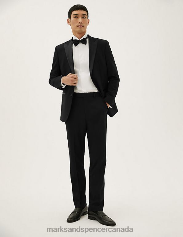 Marks and Spencer near me - Men Black Clothing Marks & Spencer Regular Fit Stretch Tuxedo Jacket 20VTD5228