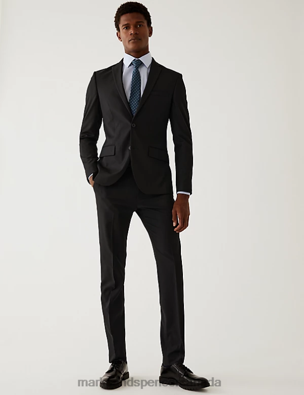 Marks and Spencer near me - Men Black Clothing Marks & Spencer Skinny Fit Stretch Suit Jacket 20VTD5029
