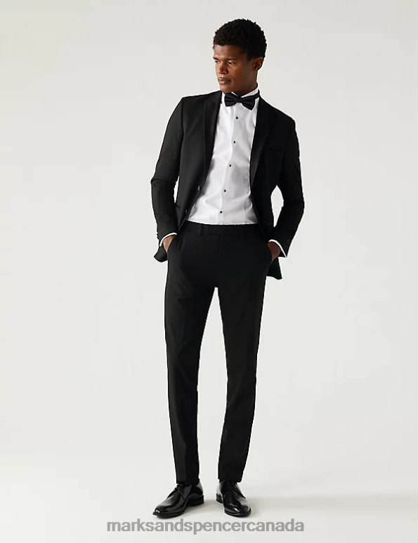 Men Black Clothing Marks & Spencer Skinny Fit Tuxedo Jacket 20VTD6292 - Marks and Spencer outlet